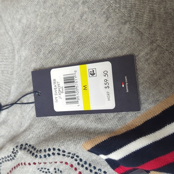 Tommy Hilfiger Women's Gray Ivy Sweater Size M NWT MSRP $59.50 - Picture 6 of 6